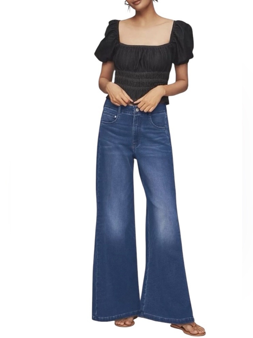 Anthropologie Pilcro The Adi Knit Mid-Rise Flare Jeans 26 excellent condition
